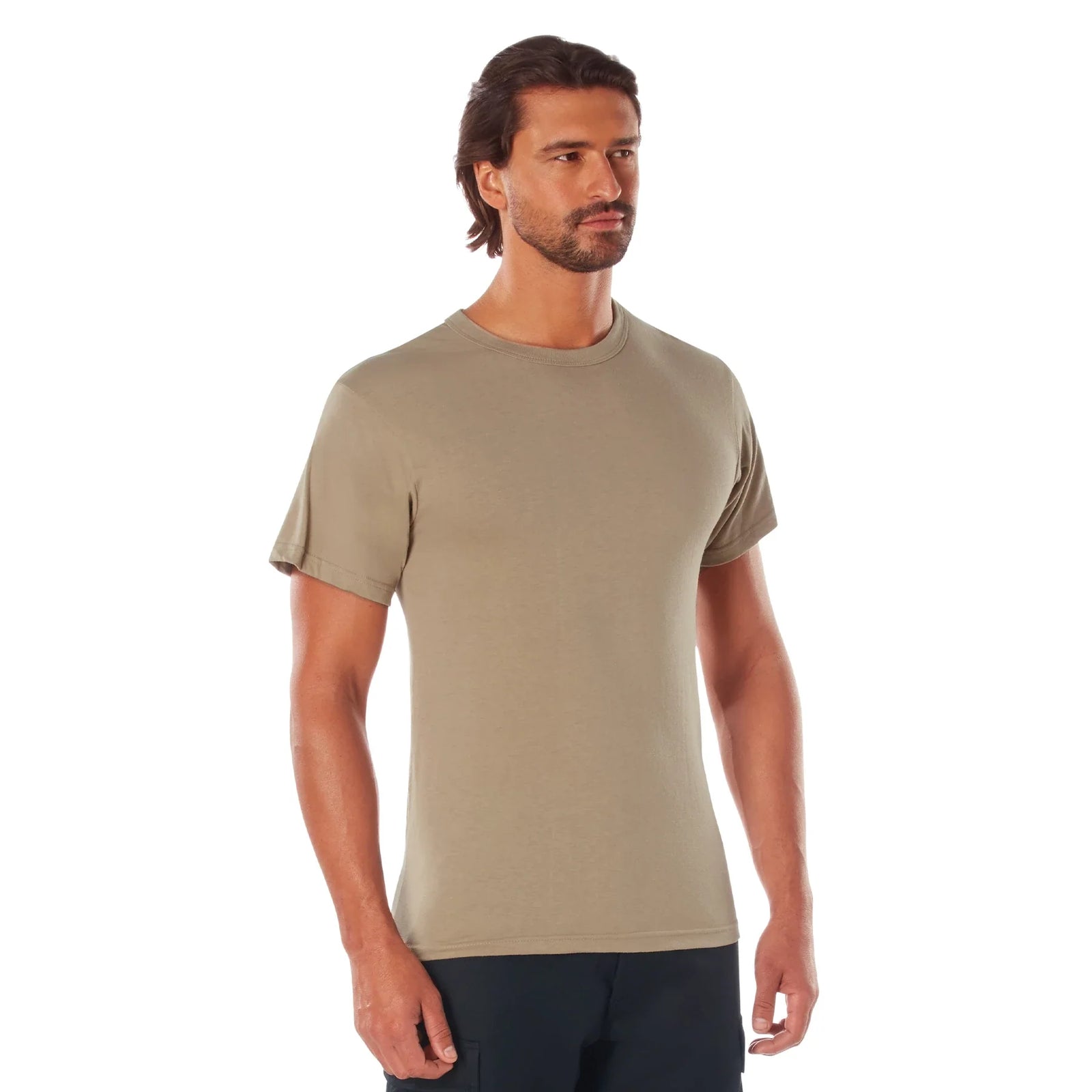 Solid Color T-shirt with Cotton / Polyester Blend