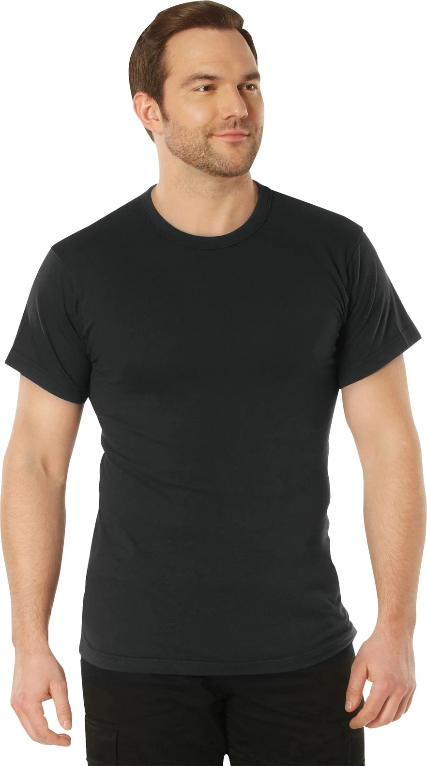 Solid Color T-shirt with Cotton / Polyester Blend