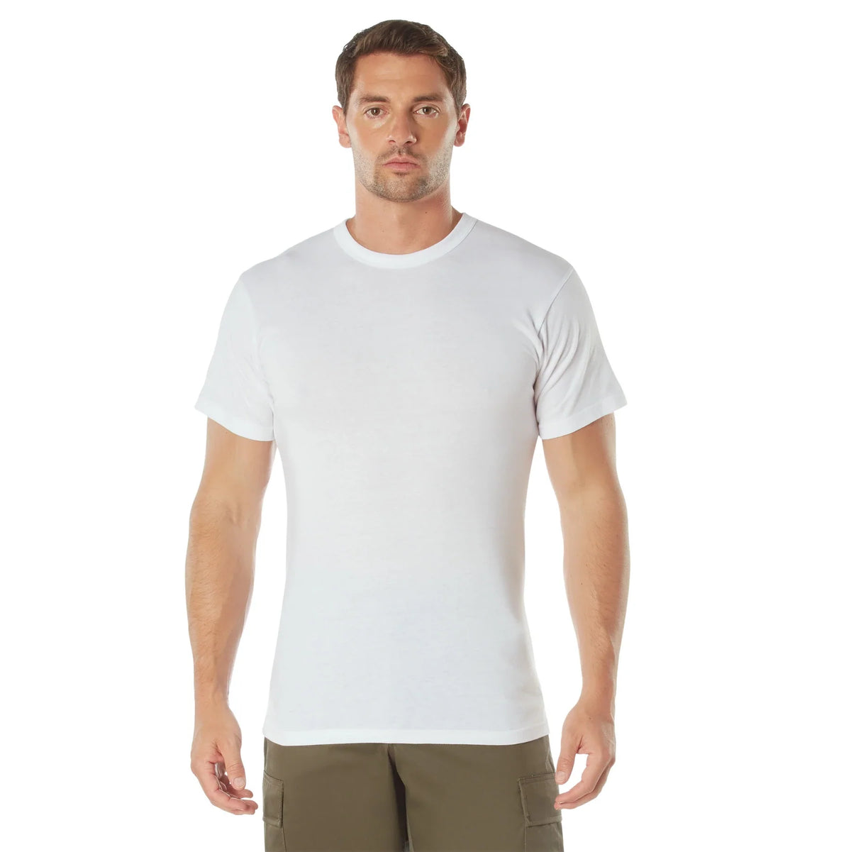 Solid Color T-shirt with Cotton / Polyester Blend