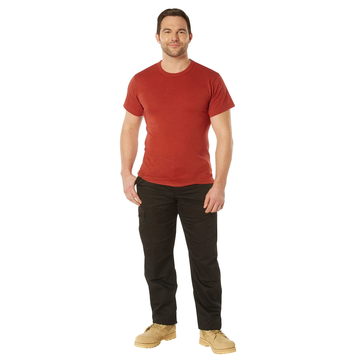 Solid Color T-shirt with Cotton / Polyester Blend