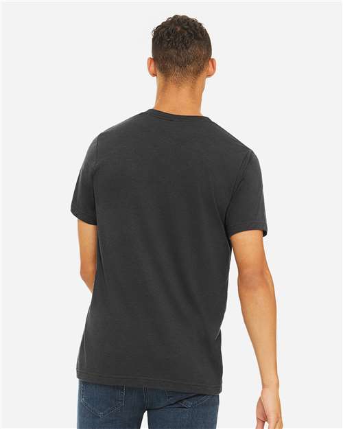 Solid Dark Grey Triblend Triblend Tee - 3413