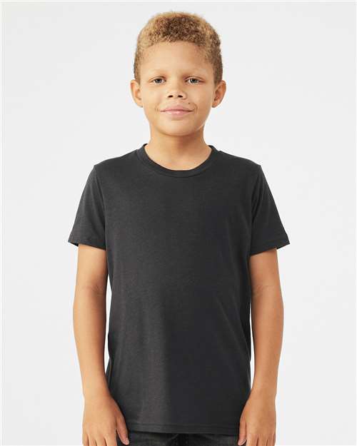 Solid Dark Grey Triblend Youth Triblend Tee - 3413Y