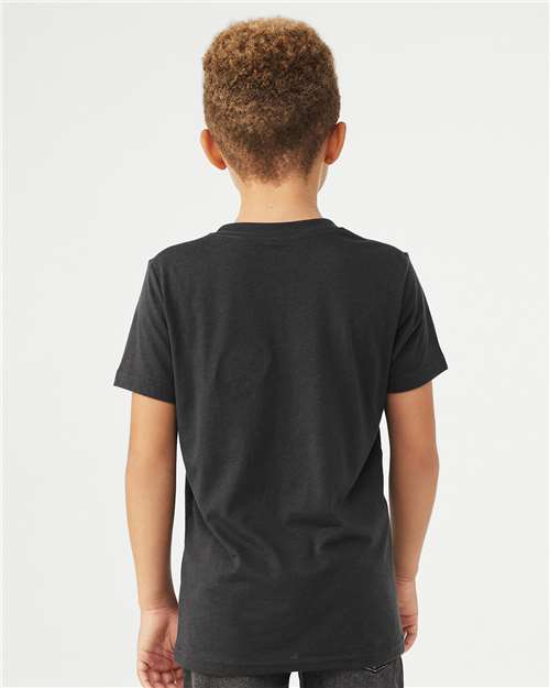 Solid Dark Grey Triblend Youth Triblend Tee - 3413Y