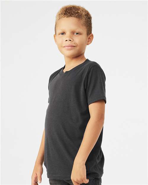 Solid Dark Grey Triblend Youth Triblend Tee - 3413Y