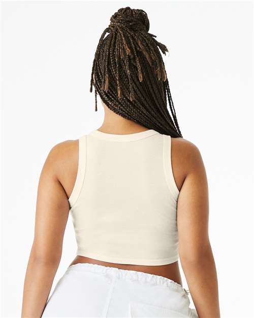 Solid Natural Blend Women's Micro Rib Racer Tank - 1019