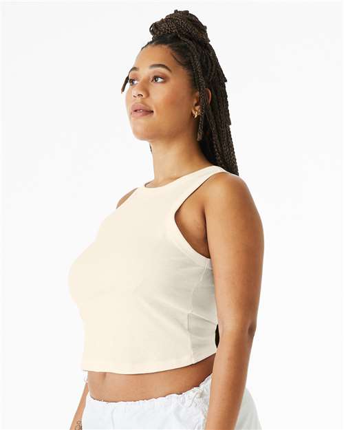 Solid Natural Blend Women's Micro Rib Racer Tank - 1019