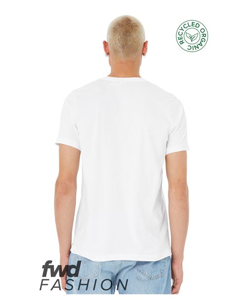 Solid White Blend FWD Fashion Jersey Recycled Organic Tee - 3001RCY