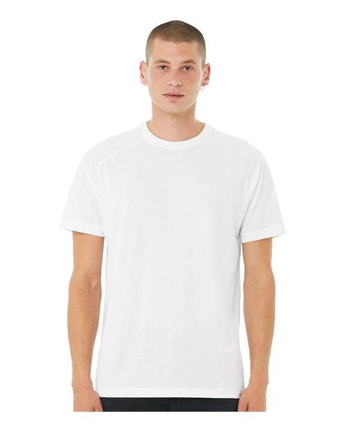 Solid White Blend Heather CVC Raglan Tee - 3201