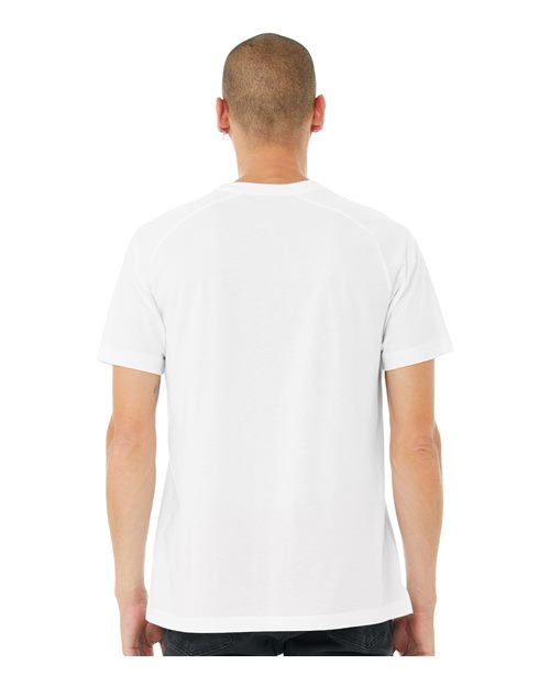 Solid White Blend Heather CVC Raglan Tee - 3201
