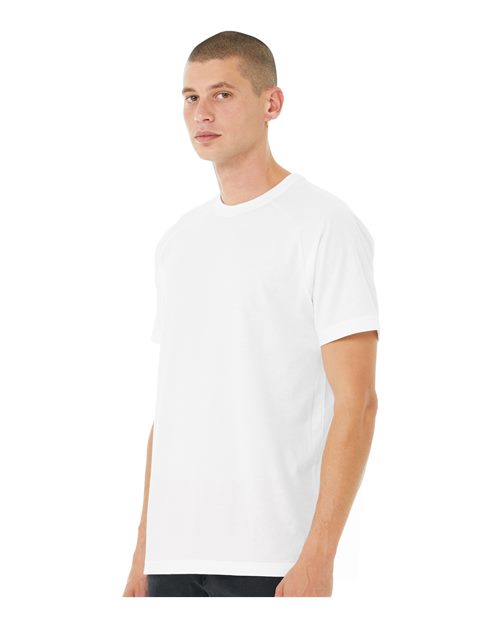 Solid White Blend Heather CVC Raglan Tee - 3201