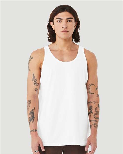 Solid White Blend Heather CVC Tank - 3480CVC