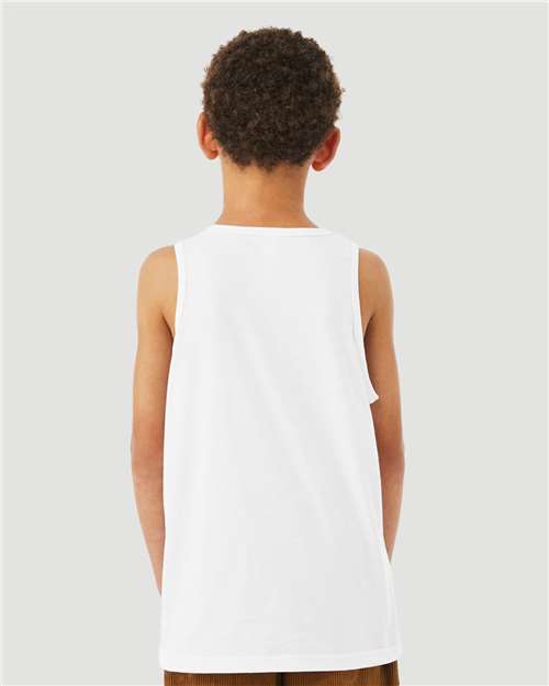 Solid White Blend Youth Heather CVC Tank - 3480YCVC
