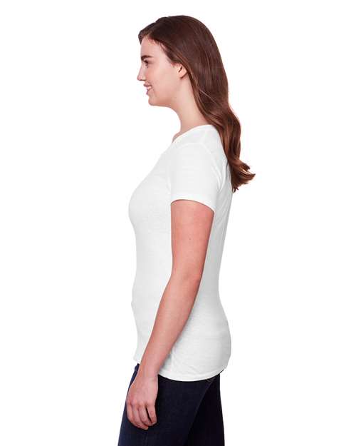 Solid White Triblend Women&#39;s Tri-Blend Short-Sleeve T-Shirt - 202A