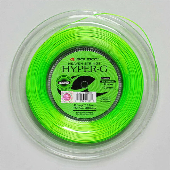 Solinco Hyper-g Round Reel 656’ - Lime
