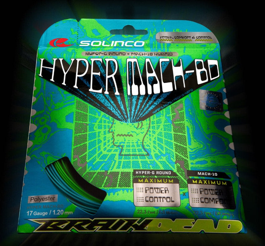 Solinco Hyper Mach-bd Hybrid 17g - Lime Blue - 1.20