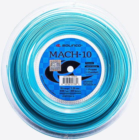 Solinco Mach-10 Reel 656’ (blue) - Blu / 1.30