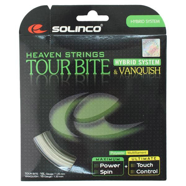 Solinco Tour Bite 16l + Vanquish 16g Hybrid - Os