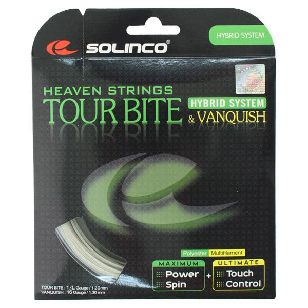 Solinco Tour Bite 17g + Vanquish 16g Hybrid - Os