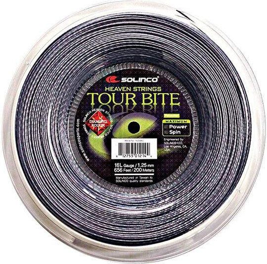 Solinco Tour Bite Diamond Rough Reel 656’ - Silver