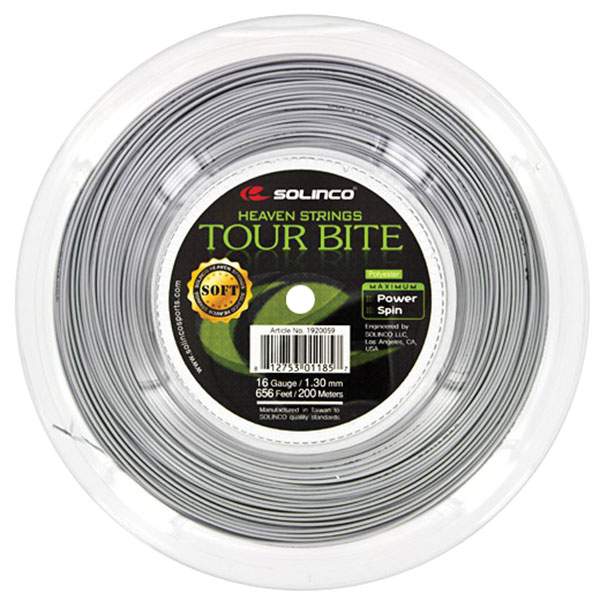 Solinco Tour Bite Soft Reel 656’ (silver) - 1.15