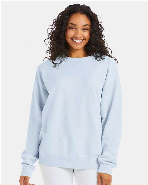 Soothing Blue Garment-Dyed Crewneck Sweatshirt - GDH400