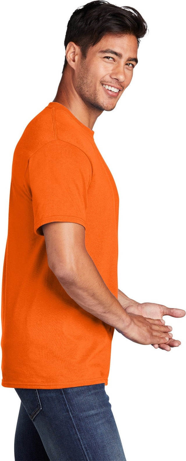 SOrange Port & Co Core Cotton Tee. PC54