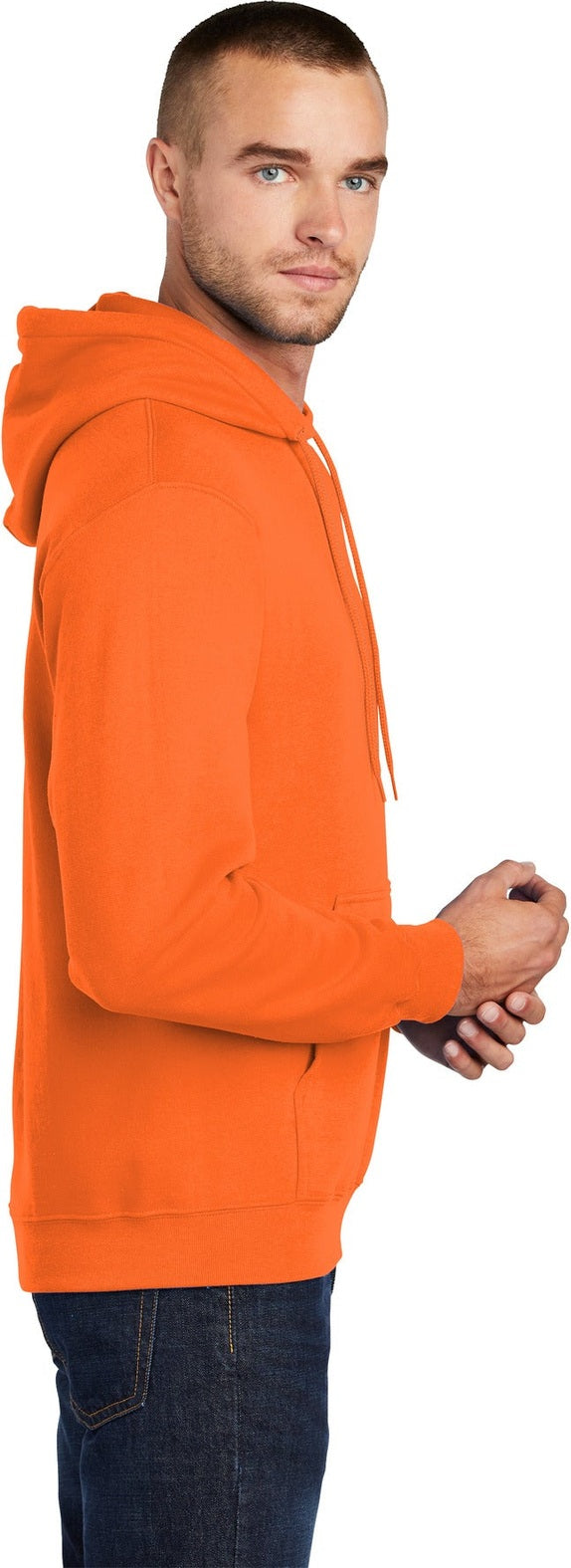 SOrange Port & Co Tall Core Fleece Pullover Hooded Sweatshirt PC78HT