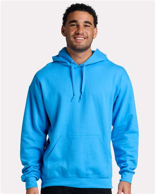 Soul Blue Heather Ultimate CVC Hooded Sweatshirt - IC49MR
