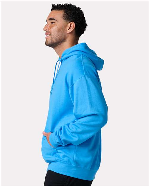 Soul Blue Heather Ultimate CVC Hooded Sweatshirt - IC49MR