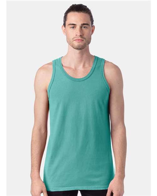 Front View of Spanish Moss Garment-Dyed Unisex Tank Top - GDH300