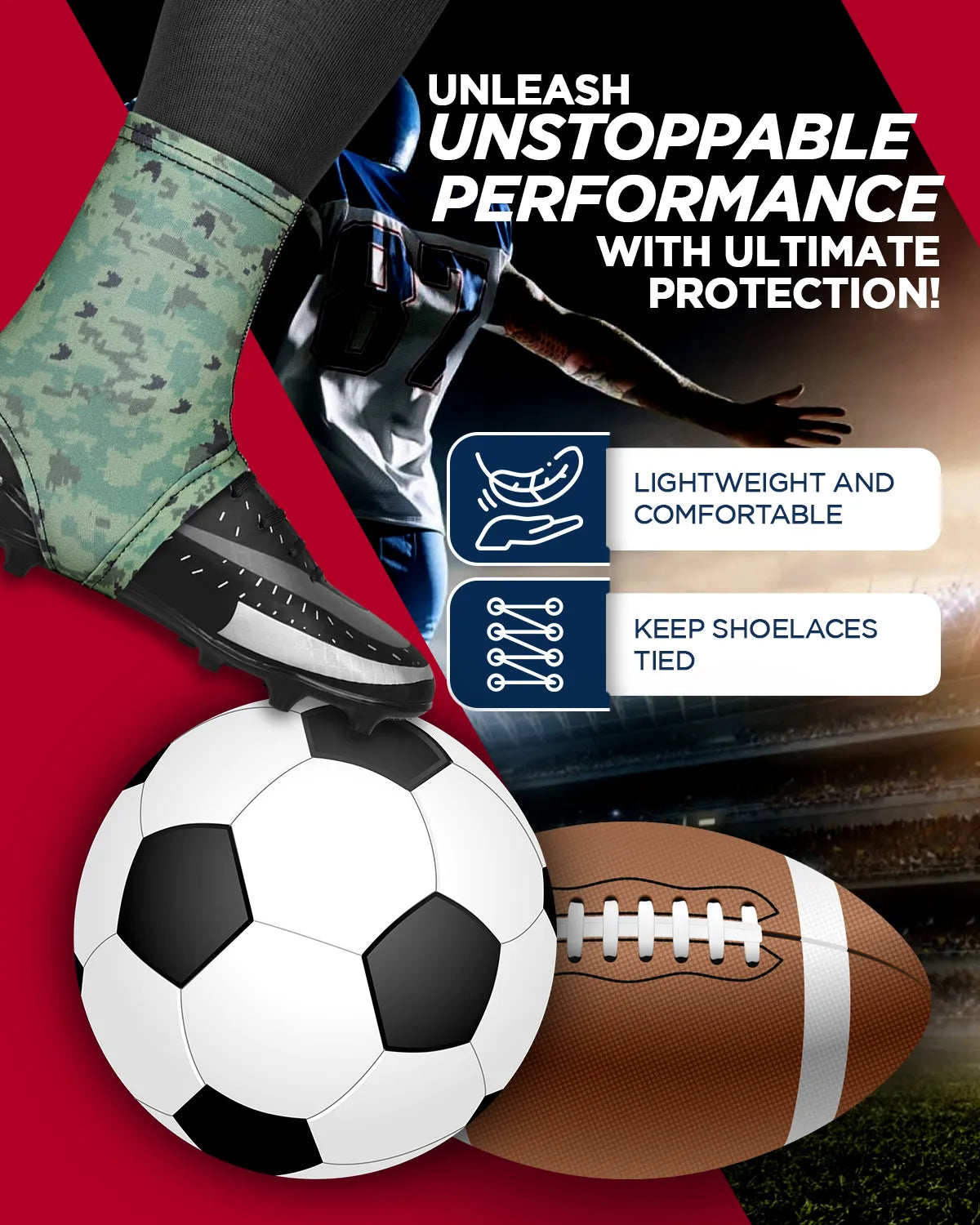 Spats Cleat Men & Boys Football Covers (green Camo)