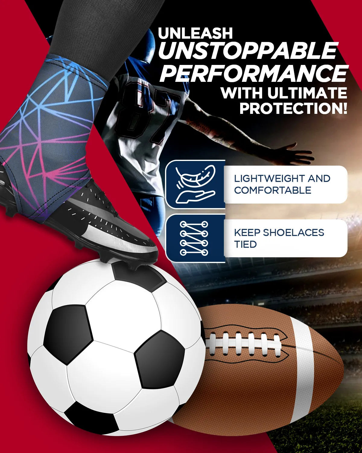Spats Cleat Men & Boys Football Covers (lazer)