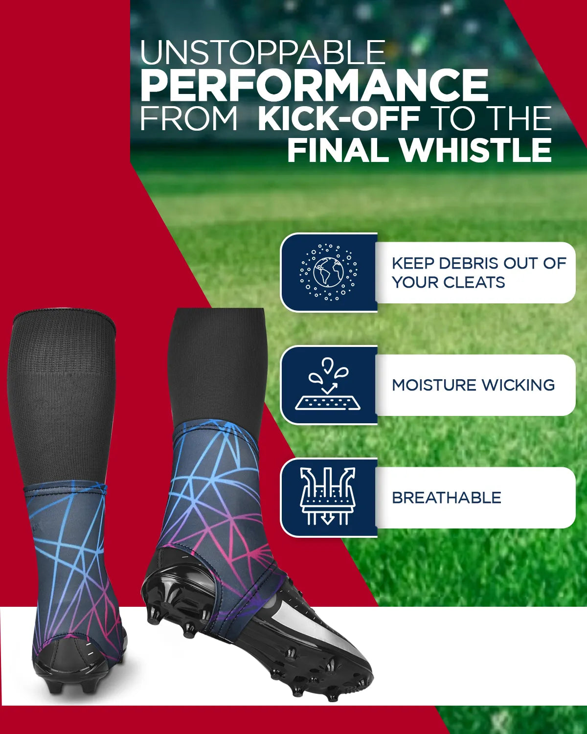Spats Cleat Men & Boys Football Covers (lazer)