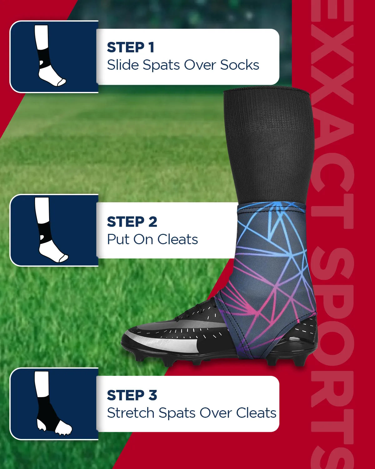 Spats Cleat Men & Boys Football Covers (lazer)