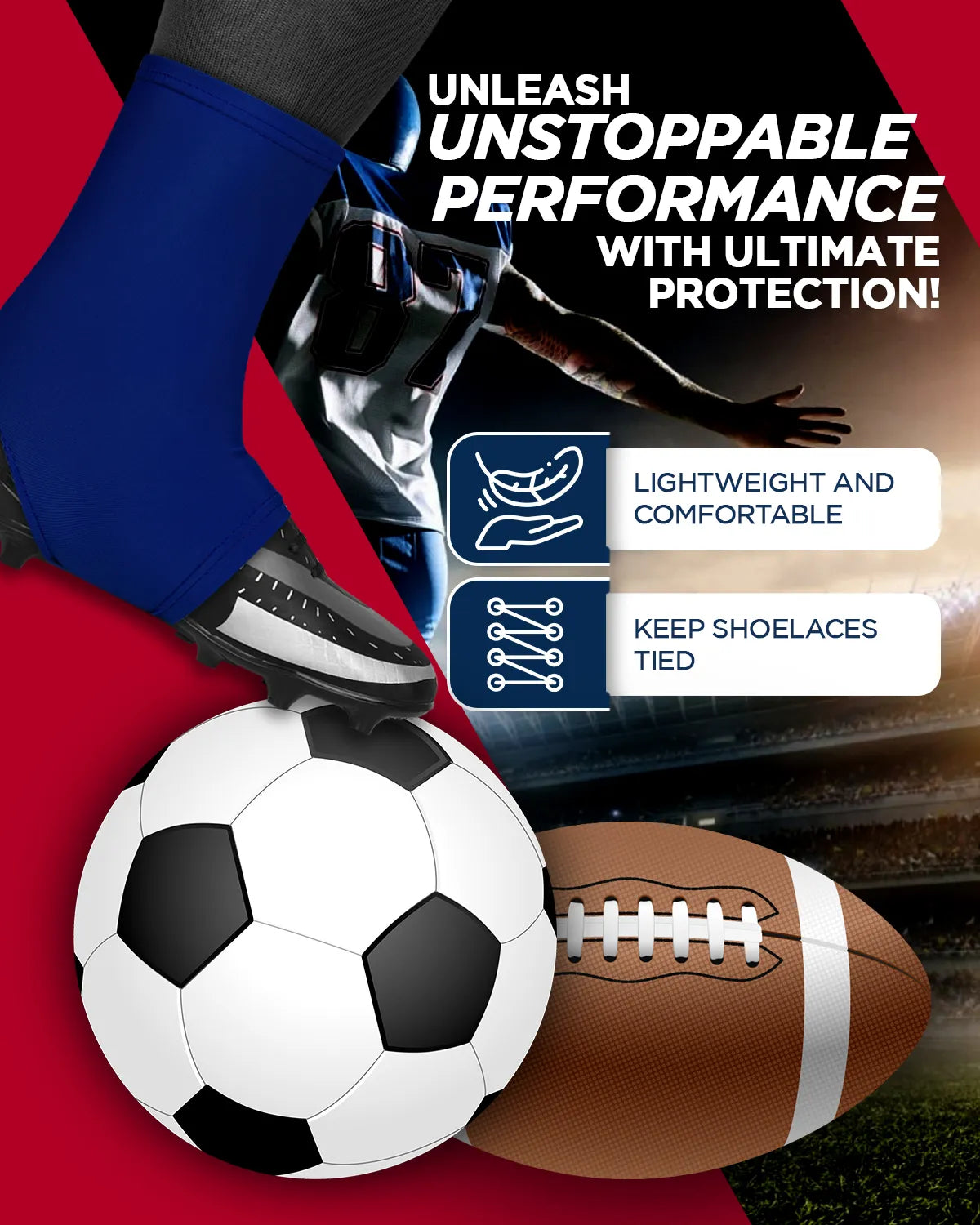 Spats Cleat Men & Boys Football Covers (navy)