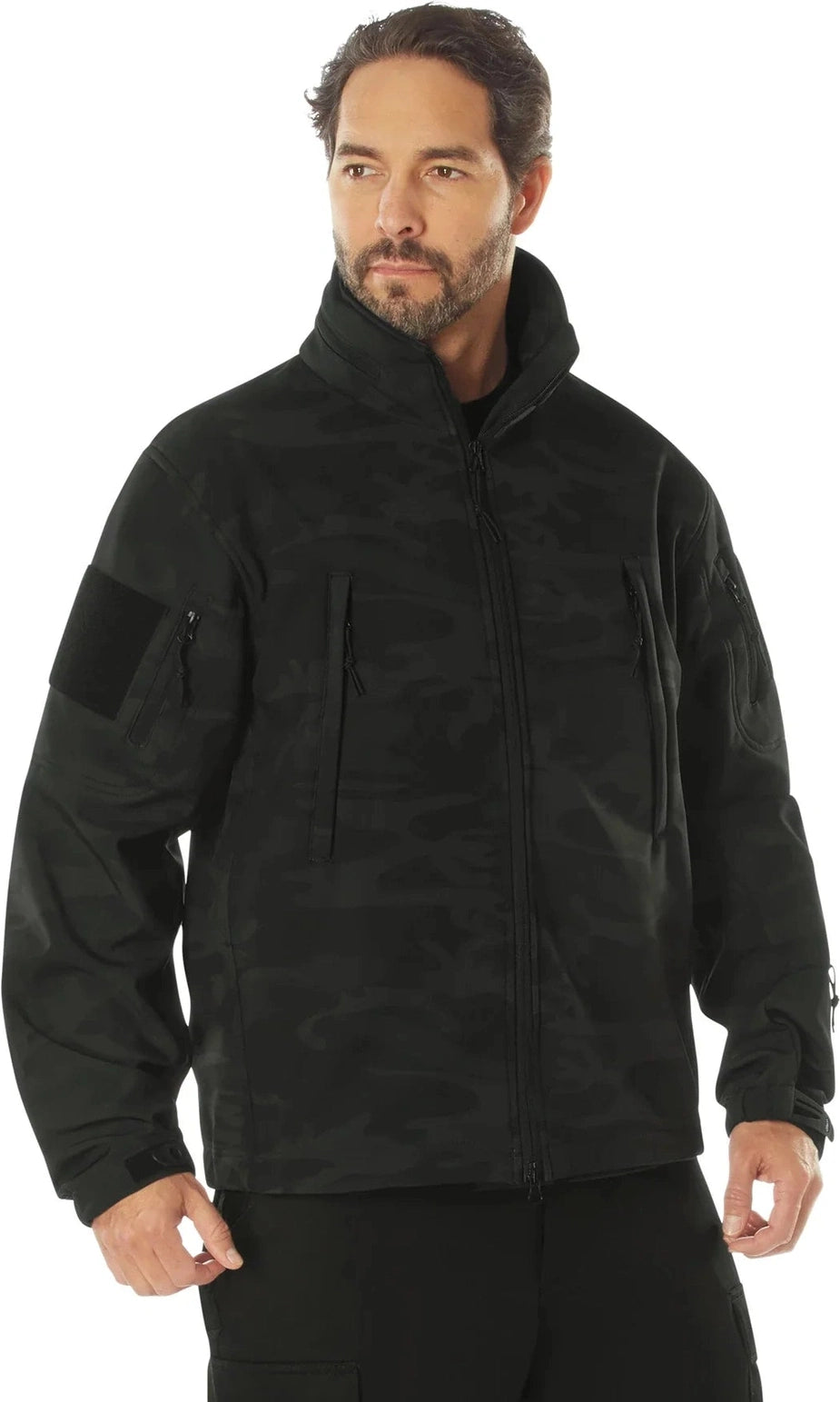 Special Ops Soft Shell Jacket - Midnight Black Camo / Xl