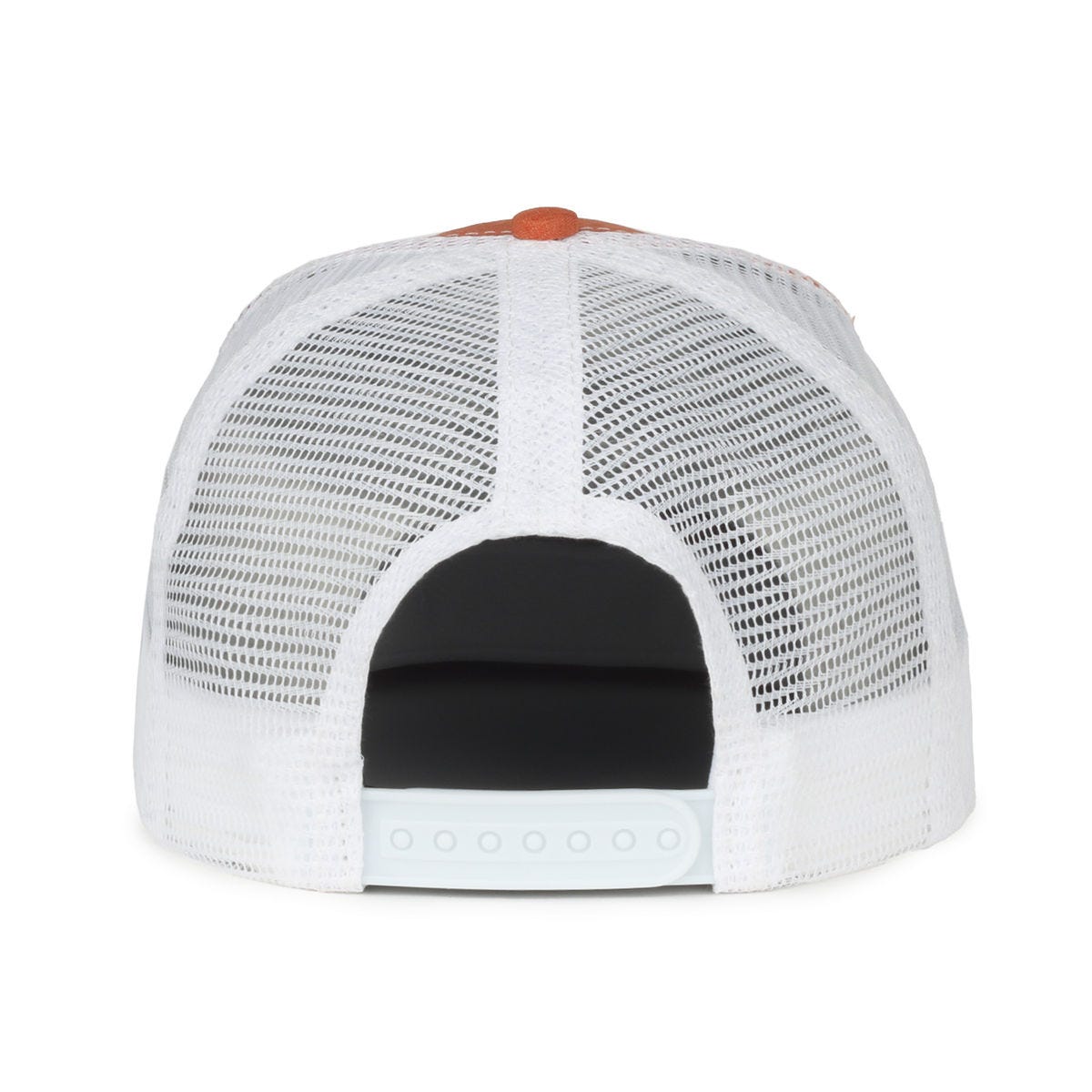 Legendary Headwear SPLIT-7 7-Panel Mesh Back Snapback Cap - Rust/White