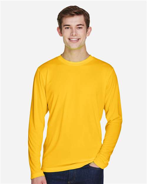 Sport Athletic Gold Men&#39;s Zone Performance Long Sleeve T-Shirt - TT11L