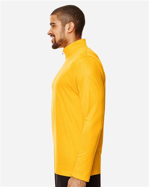 Sport Athletic Gold Men&#39;s Zone Performance Quarter-Zip Pullover - TT31