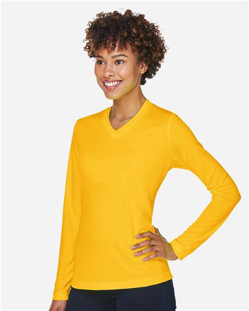 Sport Athletic Gold Women&#39;s Zone Performance Long Sleeve T-Shirt - TT11WL