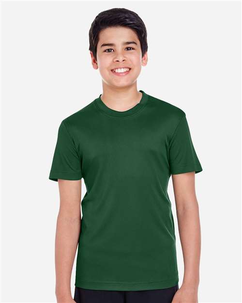 Rear View of Sport Dark Green Youth Zone Performance T-Shirt - TT11Y