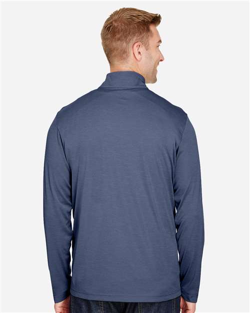 Sport Dark Navy Heather Men&#39;s Zone Sonic Heather Performance Quarter-Zip Pullover - TT31H