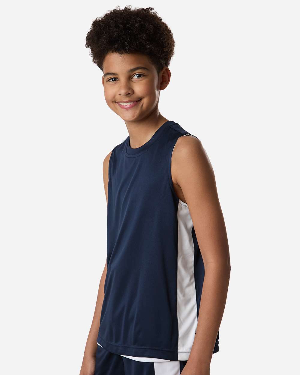 Sport Dark Navy/ White Youth Zone Performance Reversible Jersey - TT115Y