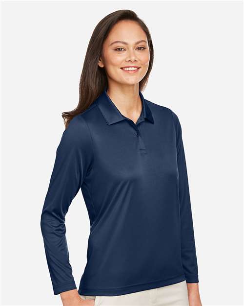 Sport Dark Navy Women&#39;s Zone Performance Long Sleeve Polo - TT51LW