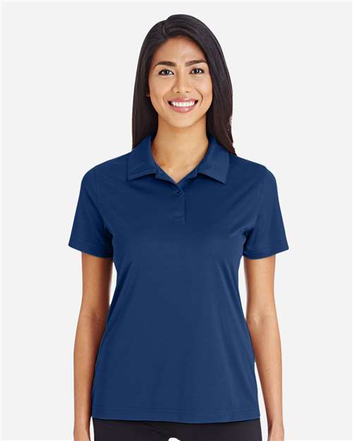 Front View of Sport Dark Navy Women's Zone Performance Polo - TT51W