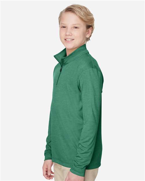 Sport Forest Heather Youth Zone Sonic Heather Performance Quarter-Zip Pullolver - TT31HY