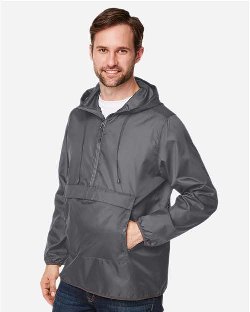 Sport Graphite Unisex Zone Protect Packable Anorak Jacket - TT77