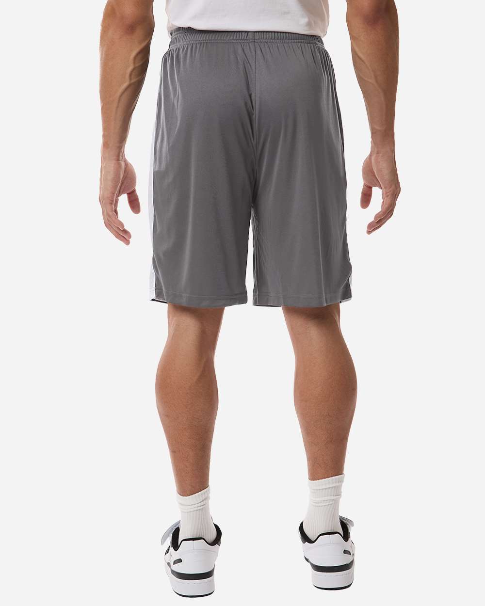 Sport Graphite/ White Unisex Zone Performance Reversible Shorts - TT115B