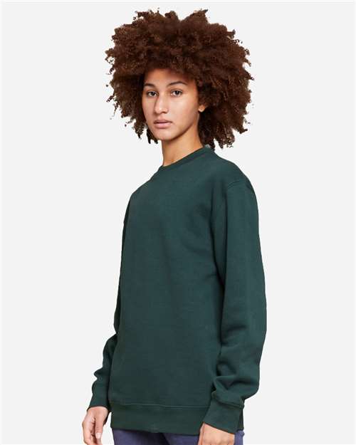 Rear View of Sport Green Premium Crewneck Sweatshirt - LS14004