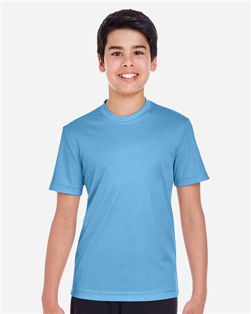 Rear View of Sport Light Blue Youth Zone Performance T-Shirt - TT11Y